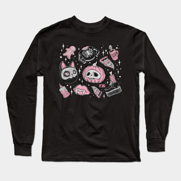 SPOOKS or CREEPS Long Sleeve T-Shirt by lOll3